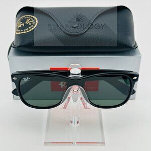 Ray-Ban Sunglasses New Wayfarer Classic RB2132 901 Black Green G-15 Lens 55mm